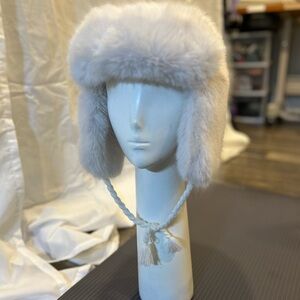 BCBGMaxAzria Soft white faux Fur Trapper Hat